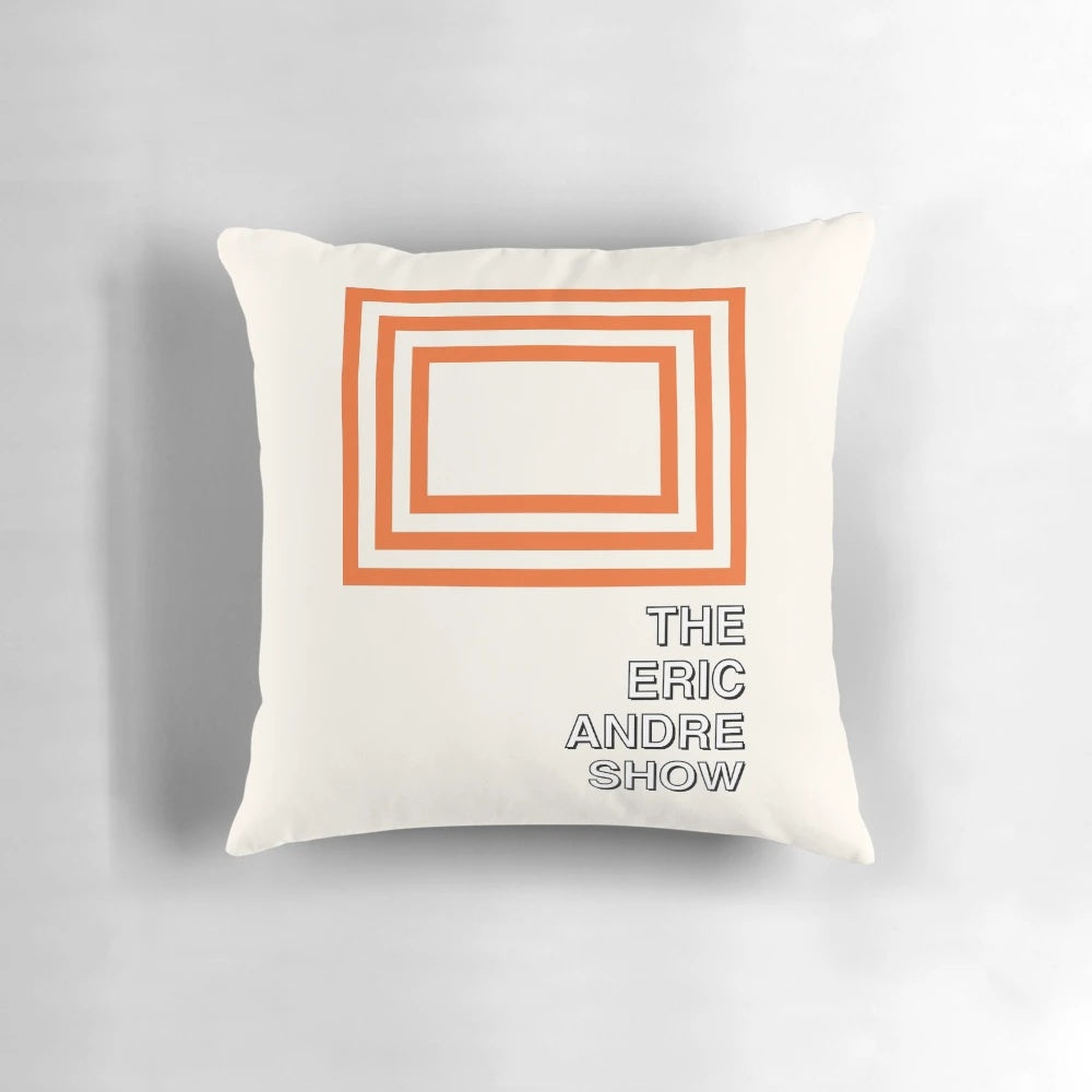 Plush throw pillow featuring the iconic 'Bird Up' logo from The Eric Andre Show on Adult Swim