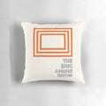 Plush throw pillow featuring the iconic 'Bird Up' logo from The Eric Andre Show on Adult Swim
