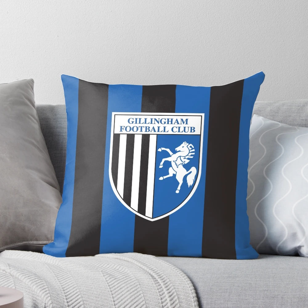 Gillingham FC Logo Stripes Pillow - Support Your Football Club