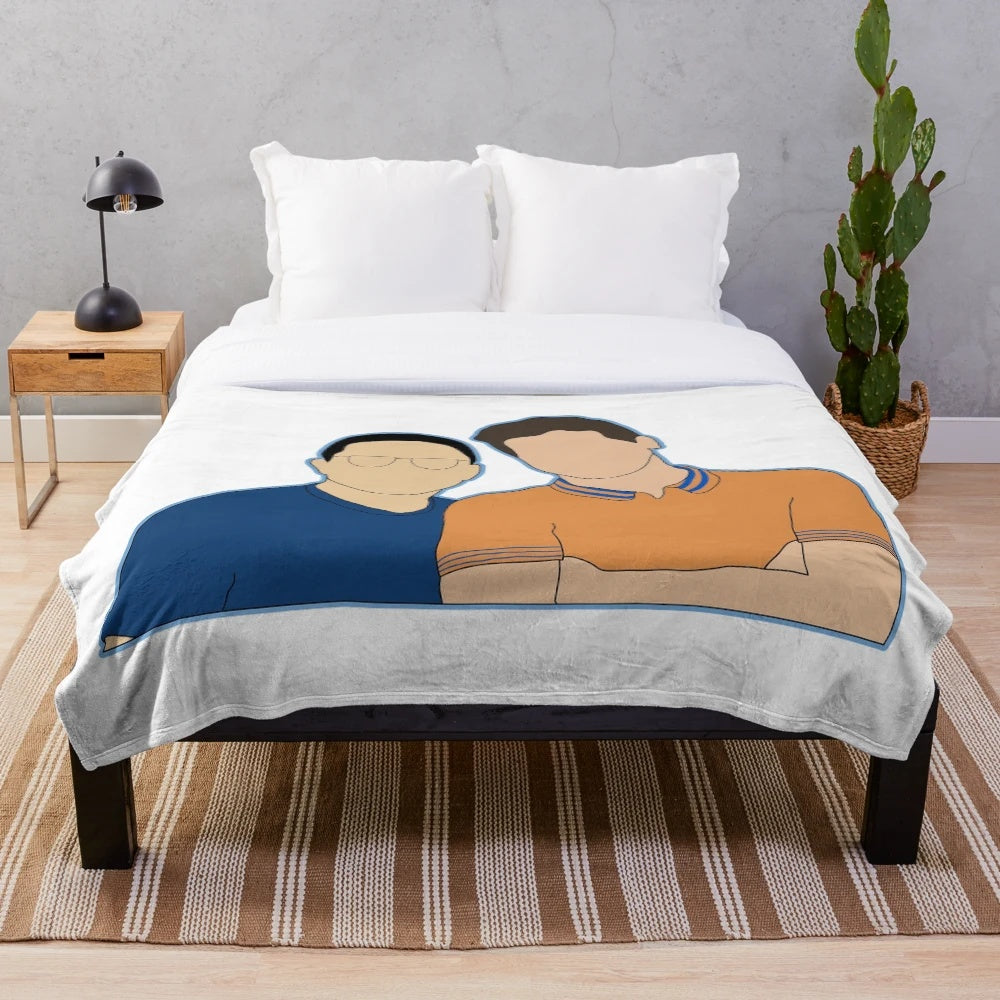 Las Culturistas Matt Rogers & Bowen Yang Inspired Plush Blanket