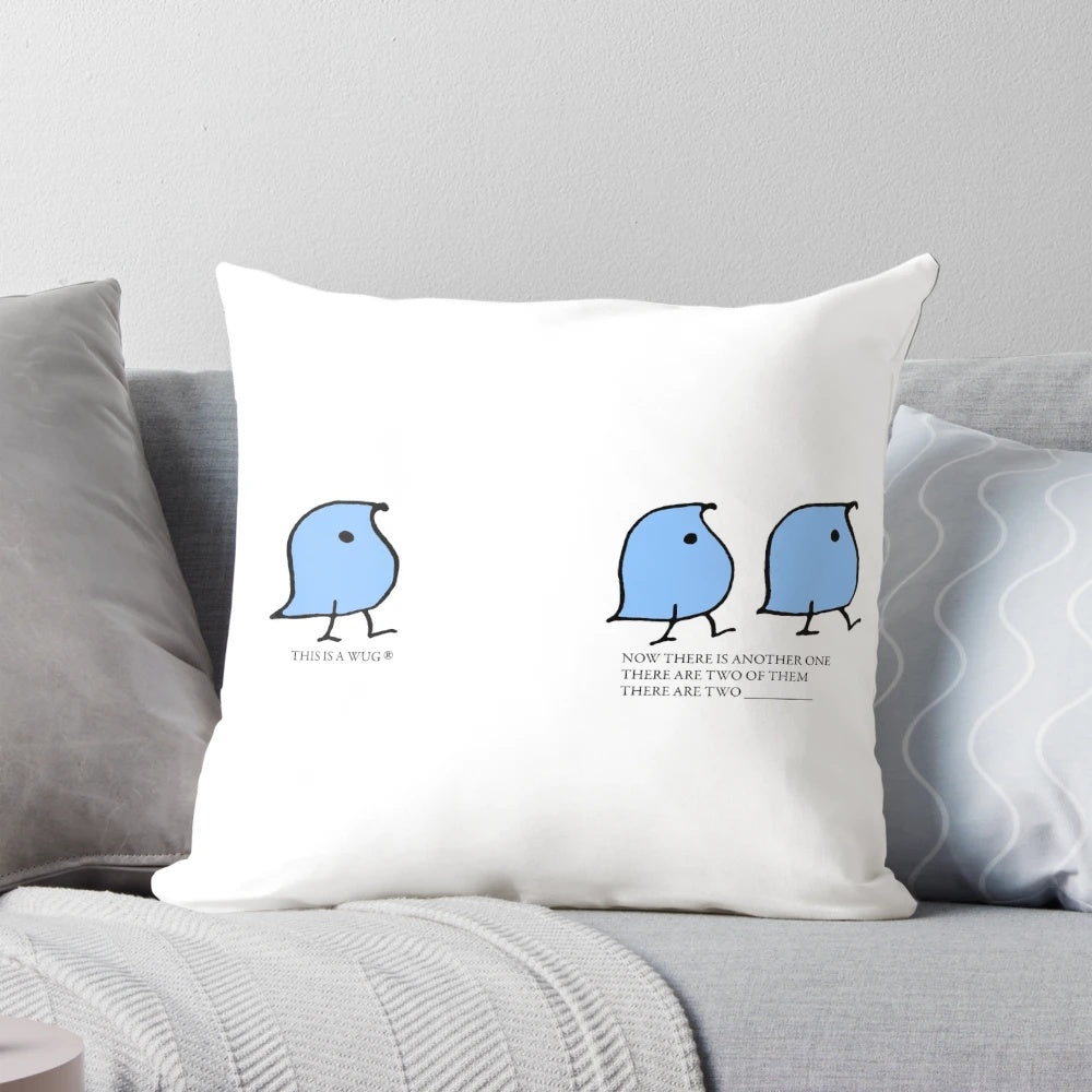 Original Wug® Test Pillow in blue and white design