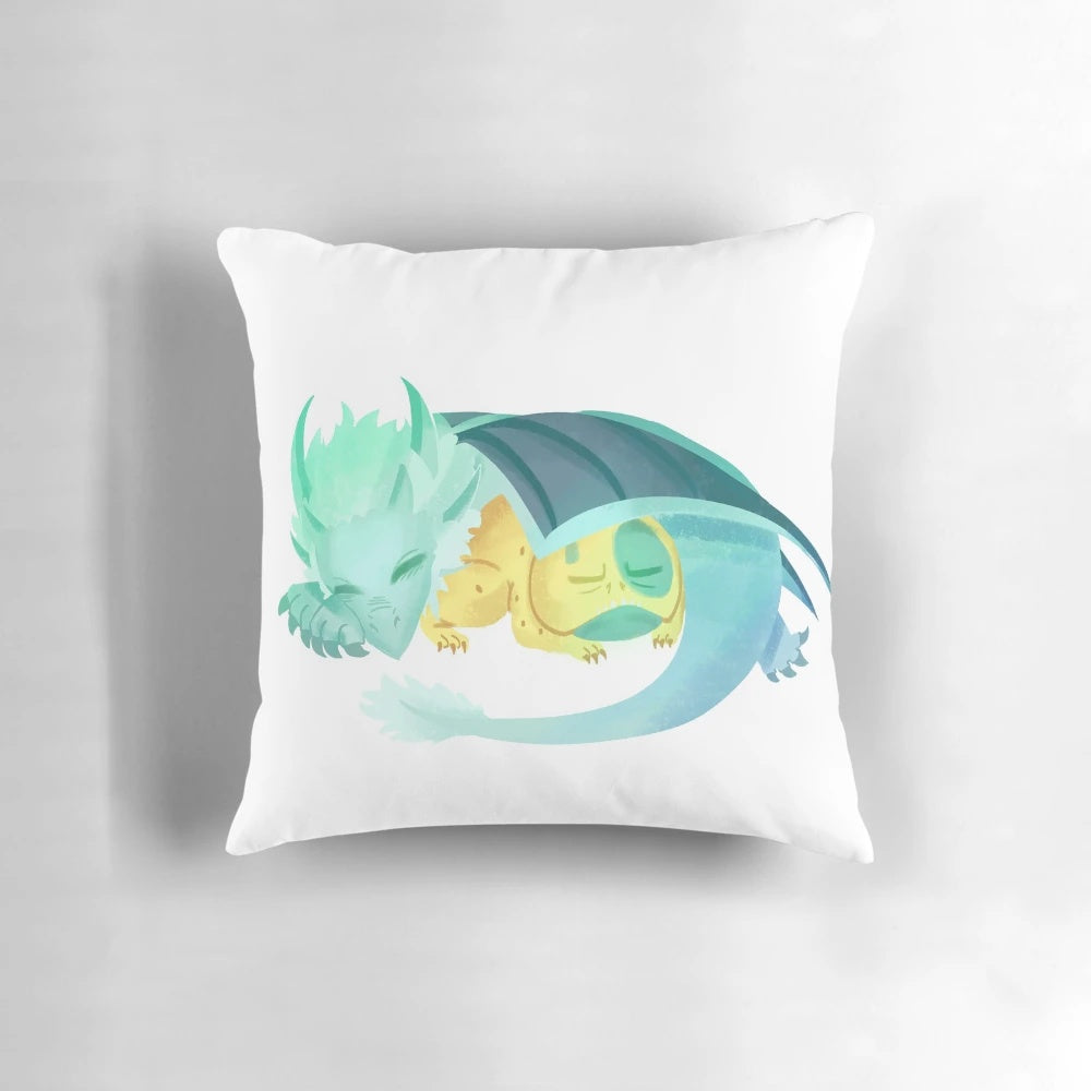 Soft plush pillow featuring Bait and Zym from the popular fantasy series The Dragon Prince