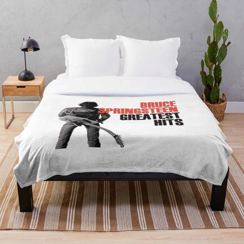 Bruce Springsteen inspired plush blanket