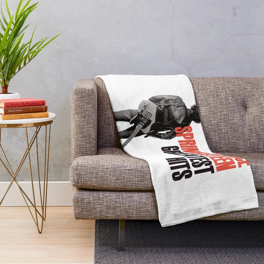 Bruce Springsteen inspired plush blanket