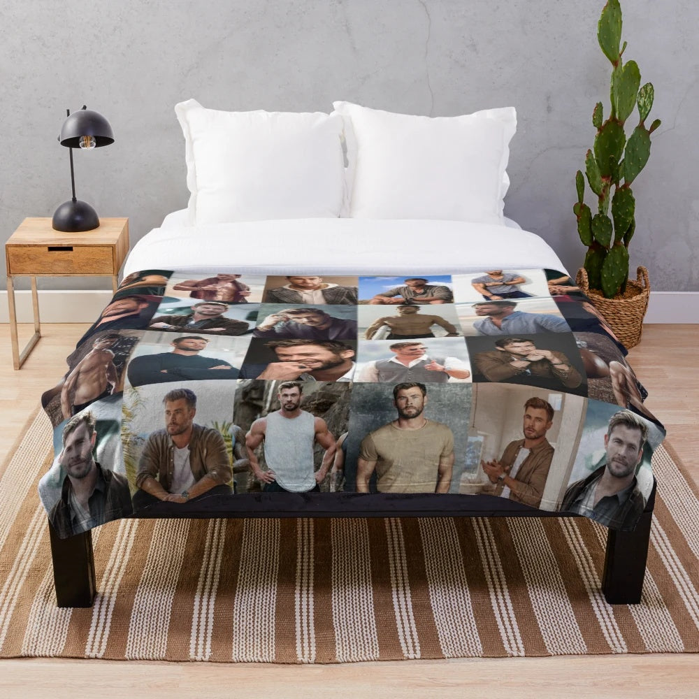 Chris Hemsworth Plush Blanket featuring the Marvel superhero Thor