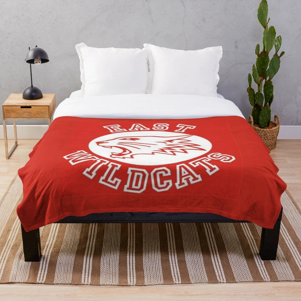 East High Wildcats Plush Blanket featuring iconic characters from High School Musical
