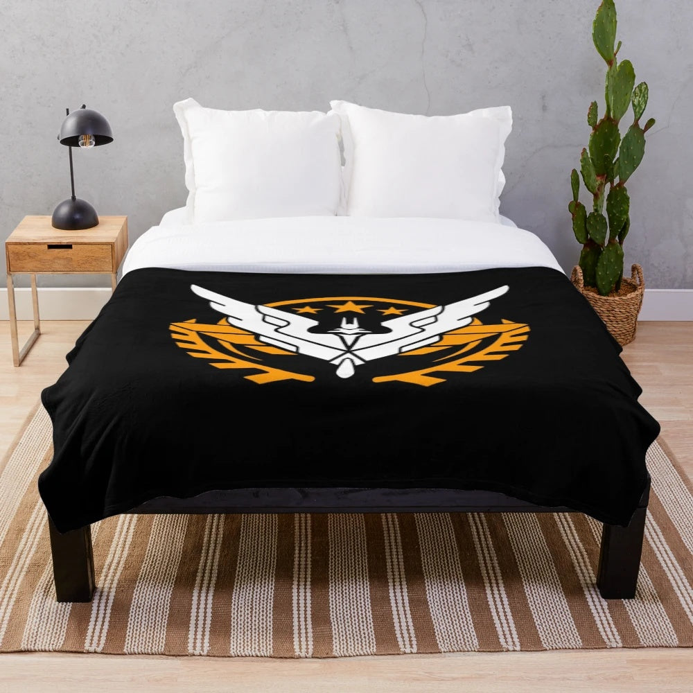 Elite Dangerous inspired plush blanket with triple elite design