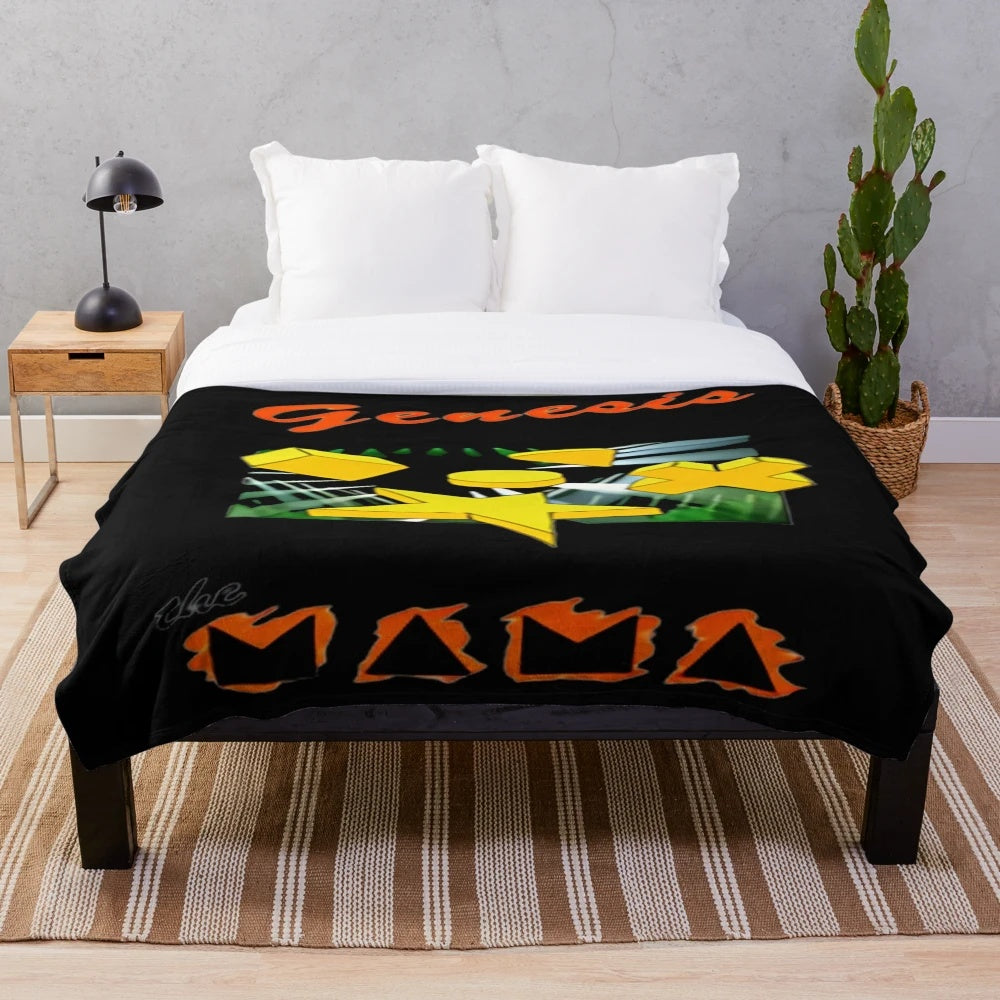 Genesis Band Plush Blanket with Band Logo and Artwork