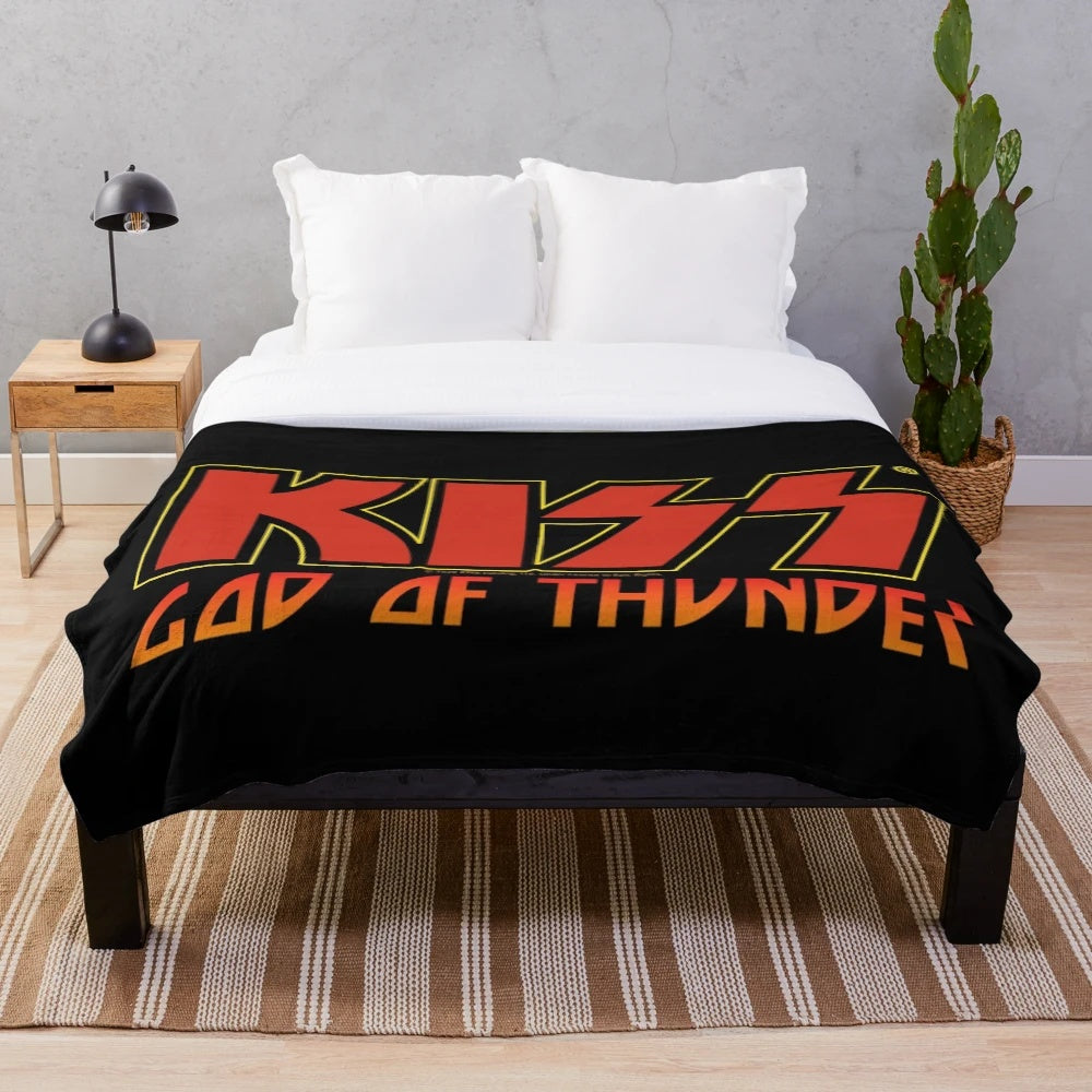 KISS Band God of Thunder Plush Blanket