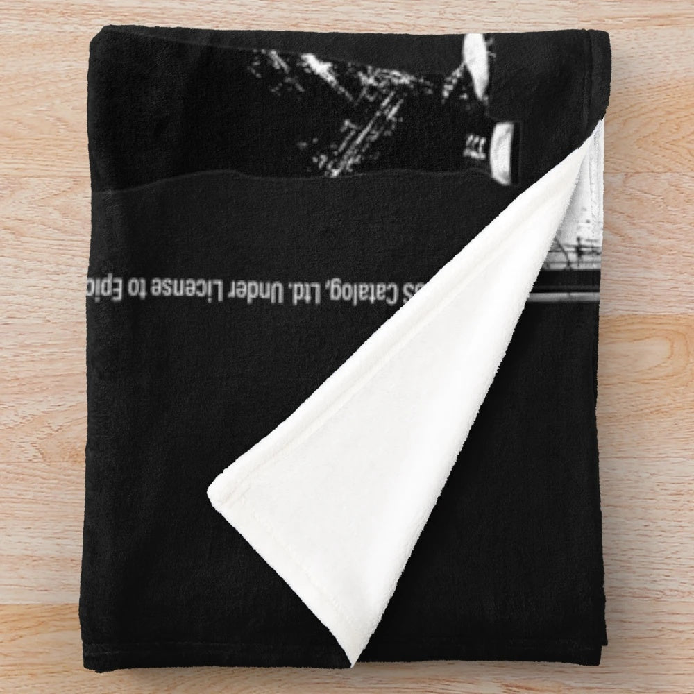 KISS the Band Plush Blanket featuring the iconic KISS logo and artwork