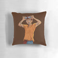 Soft, plush pillow featuring the character Leo Valdez from the Percy Jackson and Heroes of Olympus book series.