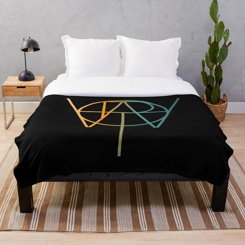 Muse Band Plush Blanket featuring the band's logo and popular song titles