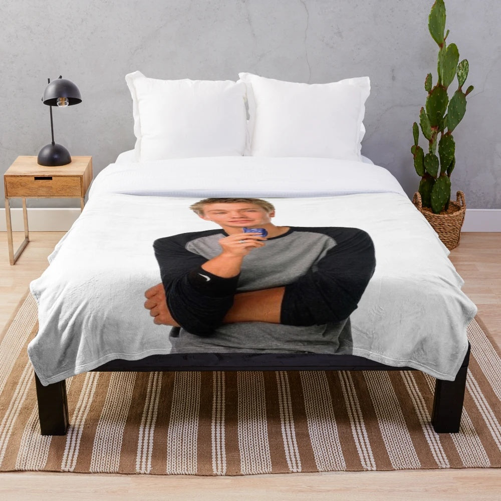 One Tree Hill Inspired Plush Blanket with Lucas Scott and Chad Michael Murray