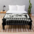 Rocky Horror Plush Blanket featuring iconic characters and imagery from the cult classic film