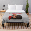 Tony Soprano themed plush blanket featuring the text "Gabagool - It's What's For Dinner