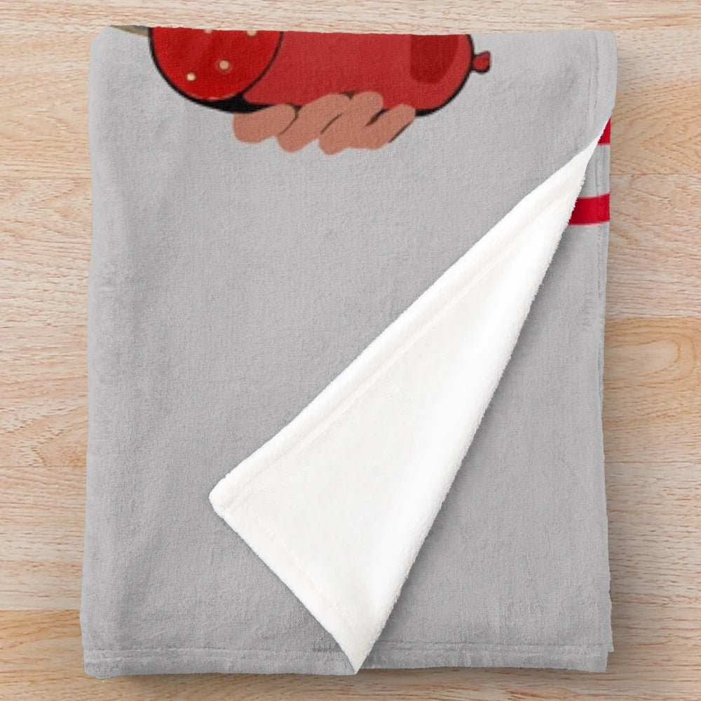 Tony Soprano themed plush blanket featuring the text "Gabagool - It's What's For Dinner