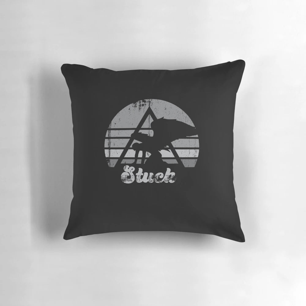 Retro-style 30 Seconds to Mars throw pillow with the band's logo and imagery