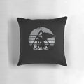 Retro-style 30 Seconds to Mars throw pillow with the band's logo and imagery