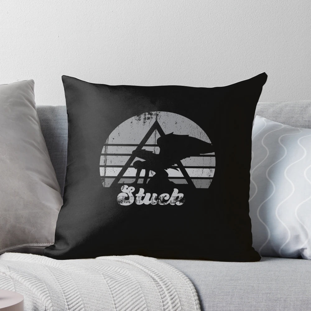 Retro-style 30 Seconds to Mars throw pillow with the band's logo and imagery