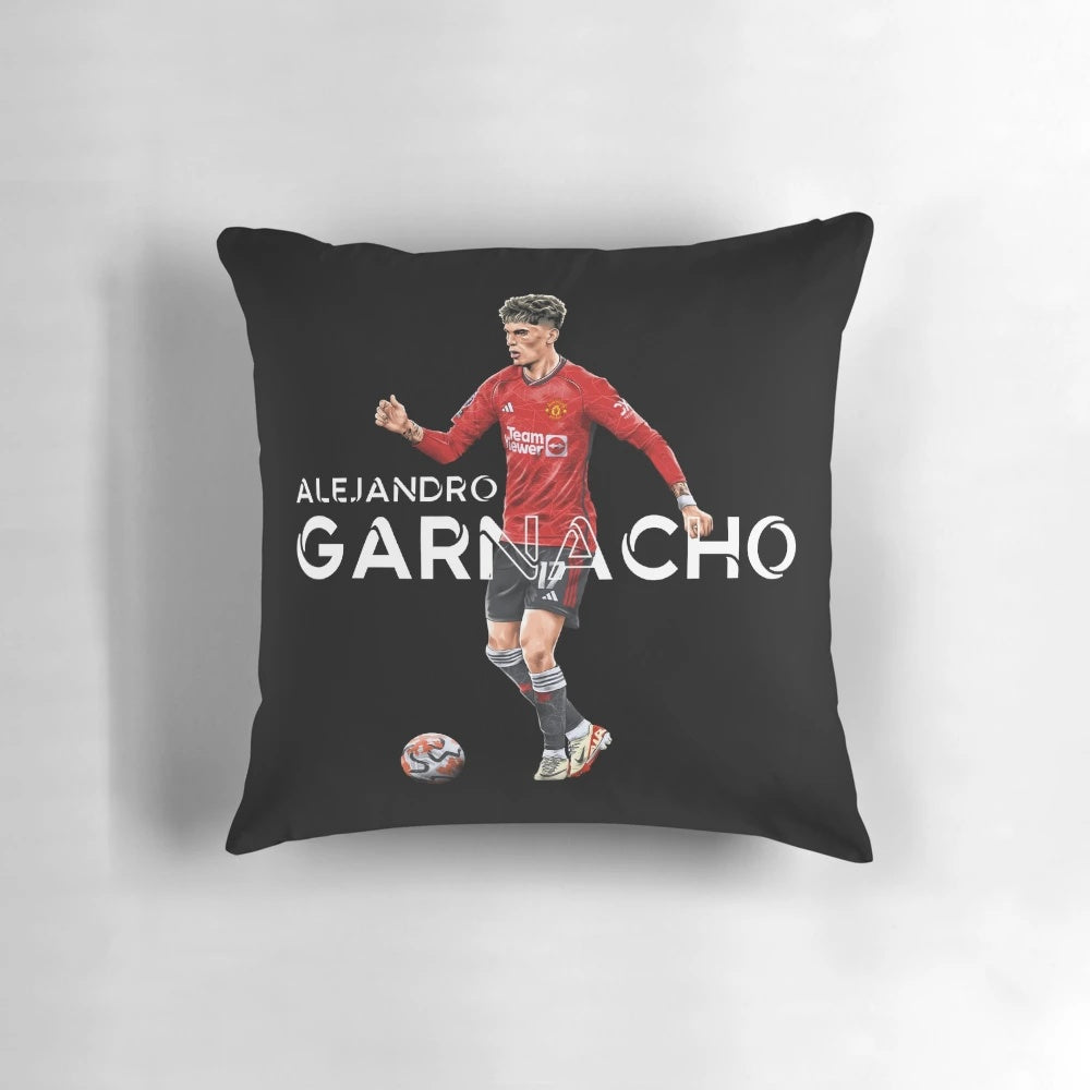 Soft, high-quality Alejandro Garnacho Manchester United pillow perfect for sports fans