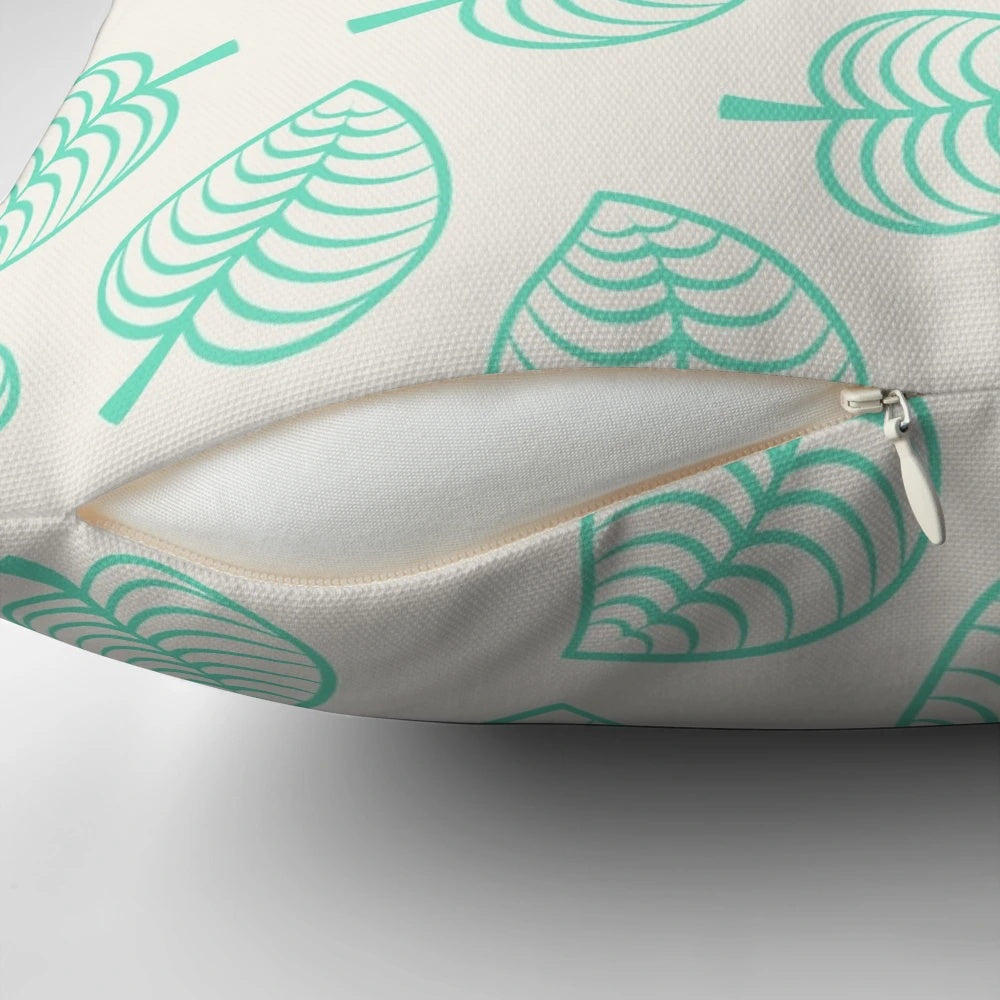 Soft, plush pillow featuring the character Tom Nook from the Animal Crossing: New Horizons video game.