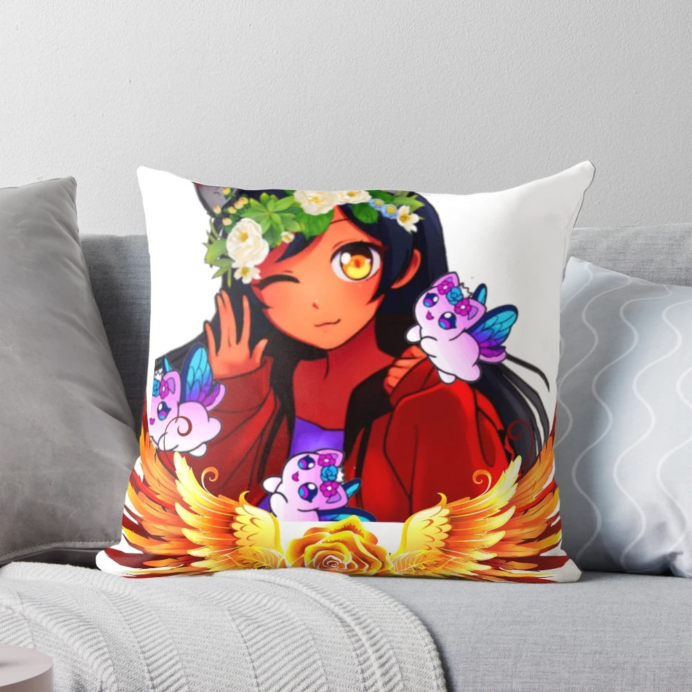 Soft and plush aphmau cat pillow featuring the popular YouTube character