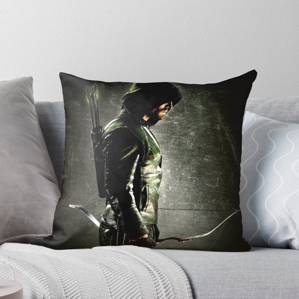 Arrow TV show pillow with Oliver Queen and Stephen Amell
