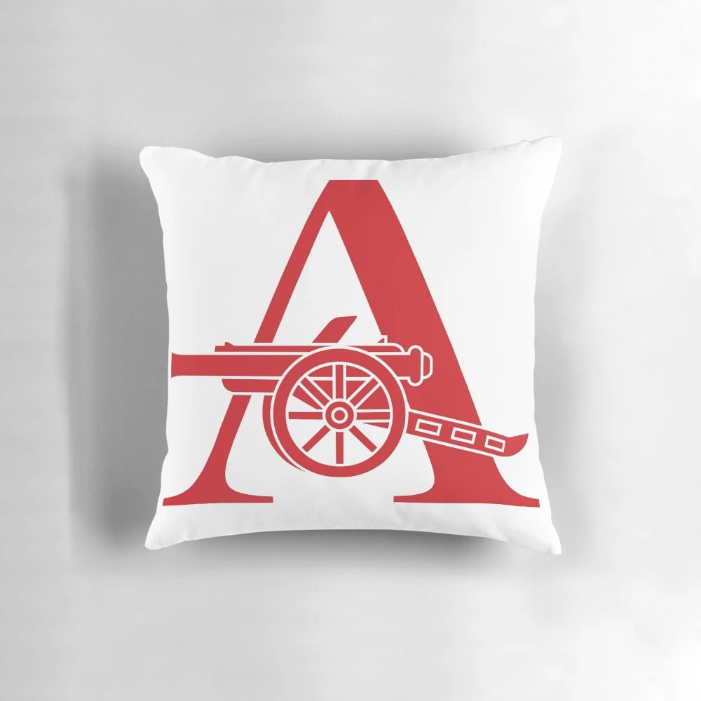 Arsenal FC Cannon Emblem Pillow - Premier League Soccer Decor