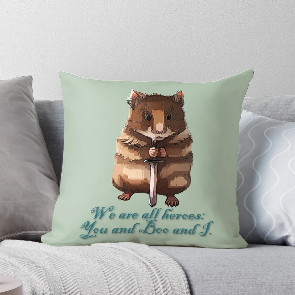 Officially licensed Baldur's Gate Boo hamster plush pillow, featuring the iconic mascot from the classic roleplaying game