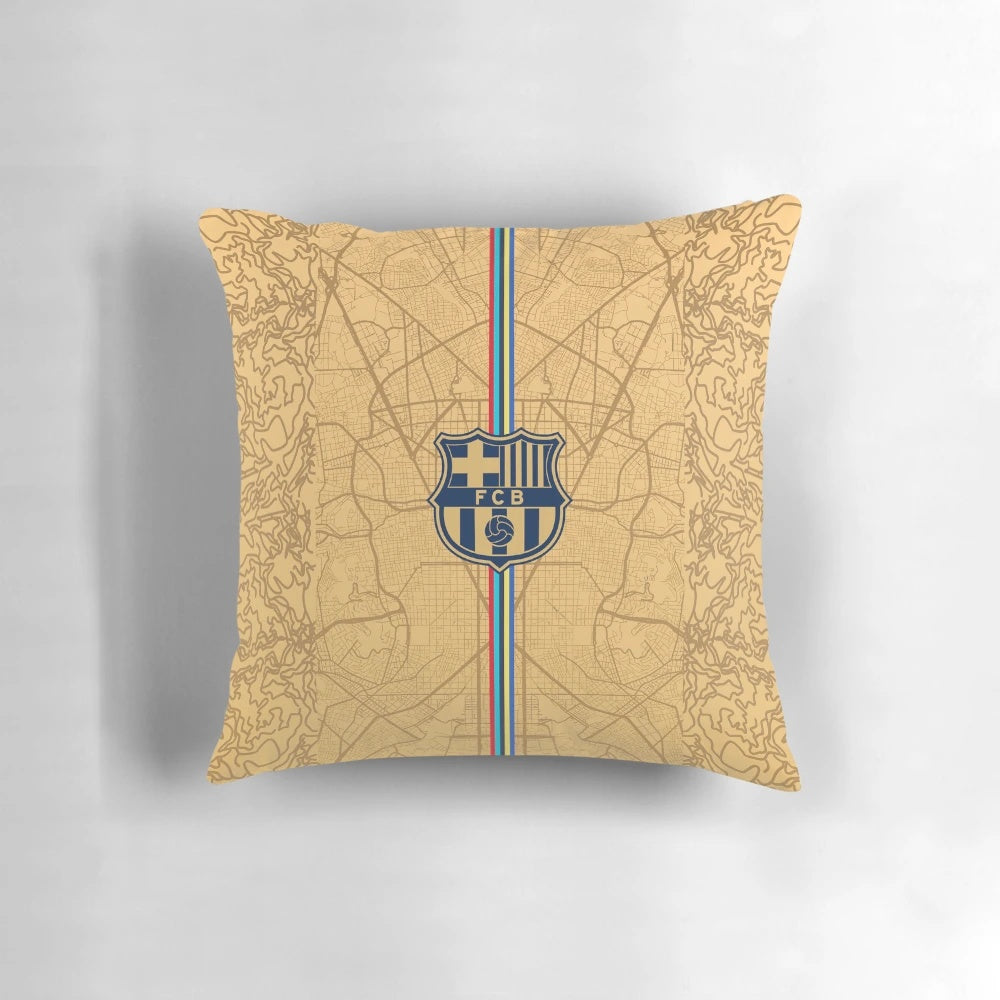 Barca 2022-23 Away Pillow featuring the official Barcelona FC away jersey design