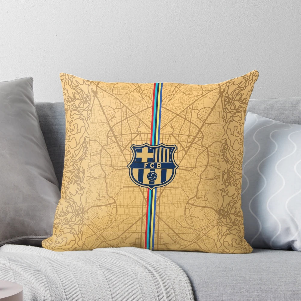 Barca 2022-23 Away Pillow featuring the official Barcelona FC away jersey design