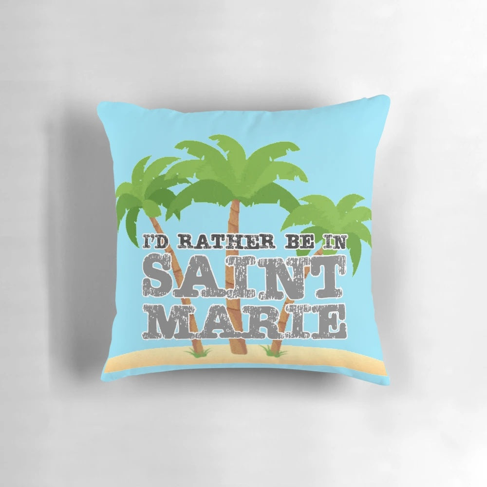 Officially Licensed BBC Death in Paradise Pillow featuring the Honore Police Department and iconic characters from the show