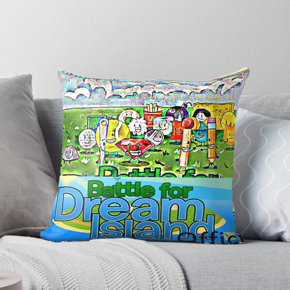 BFDI inspired pillow featuring characters from the popular Battle for Dream Island series