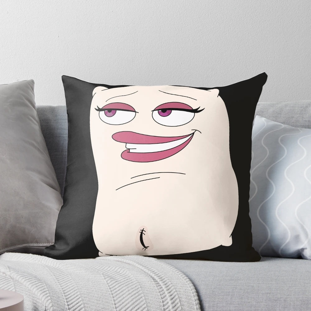 Colorful and humorous Big Mouth Cartoon Netflix Series Pillow