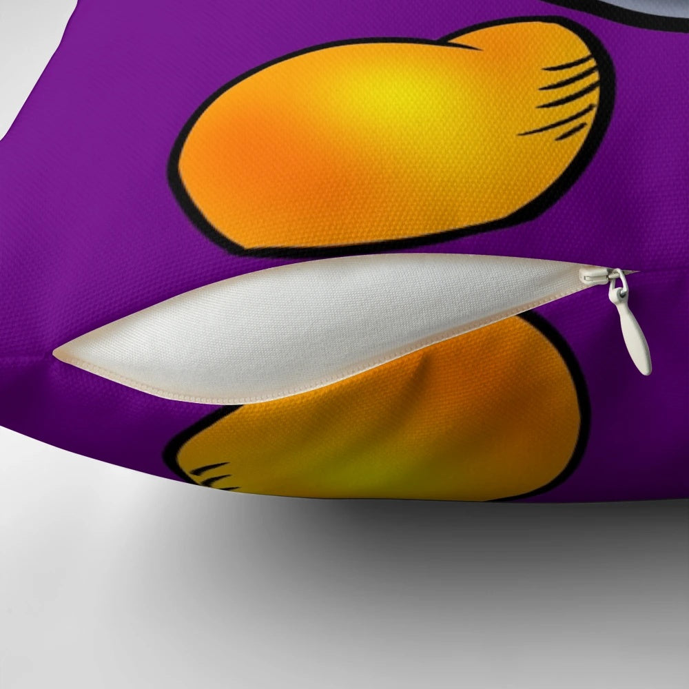 Vibrant purple Bob-omb shaped t-shirt pillow inspired by the iconic Super Mario Bros video game franchise.