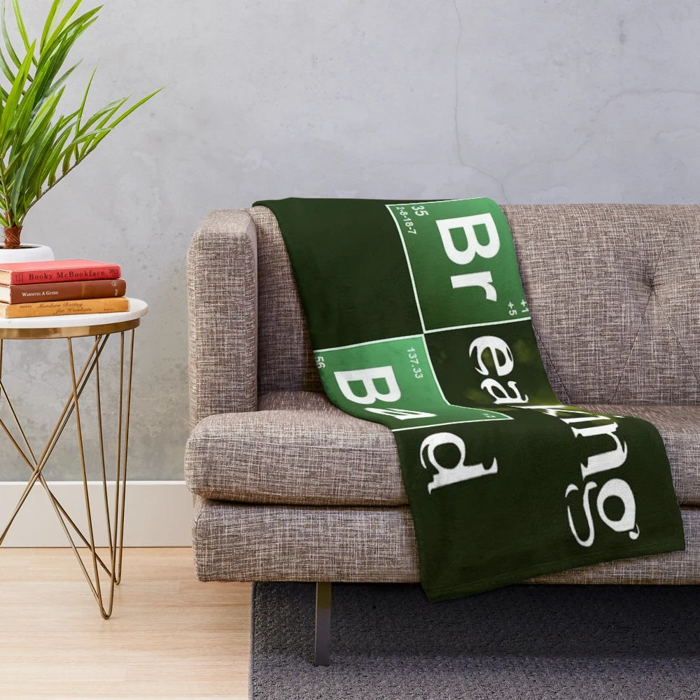 Breaking Bad Inspired Plush Blanket with Walter White and Jesse Pinkman Characters