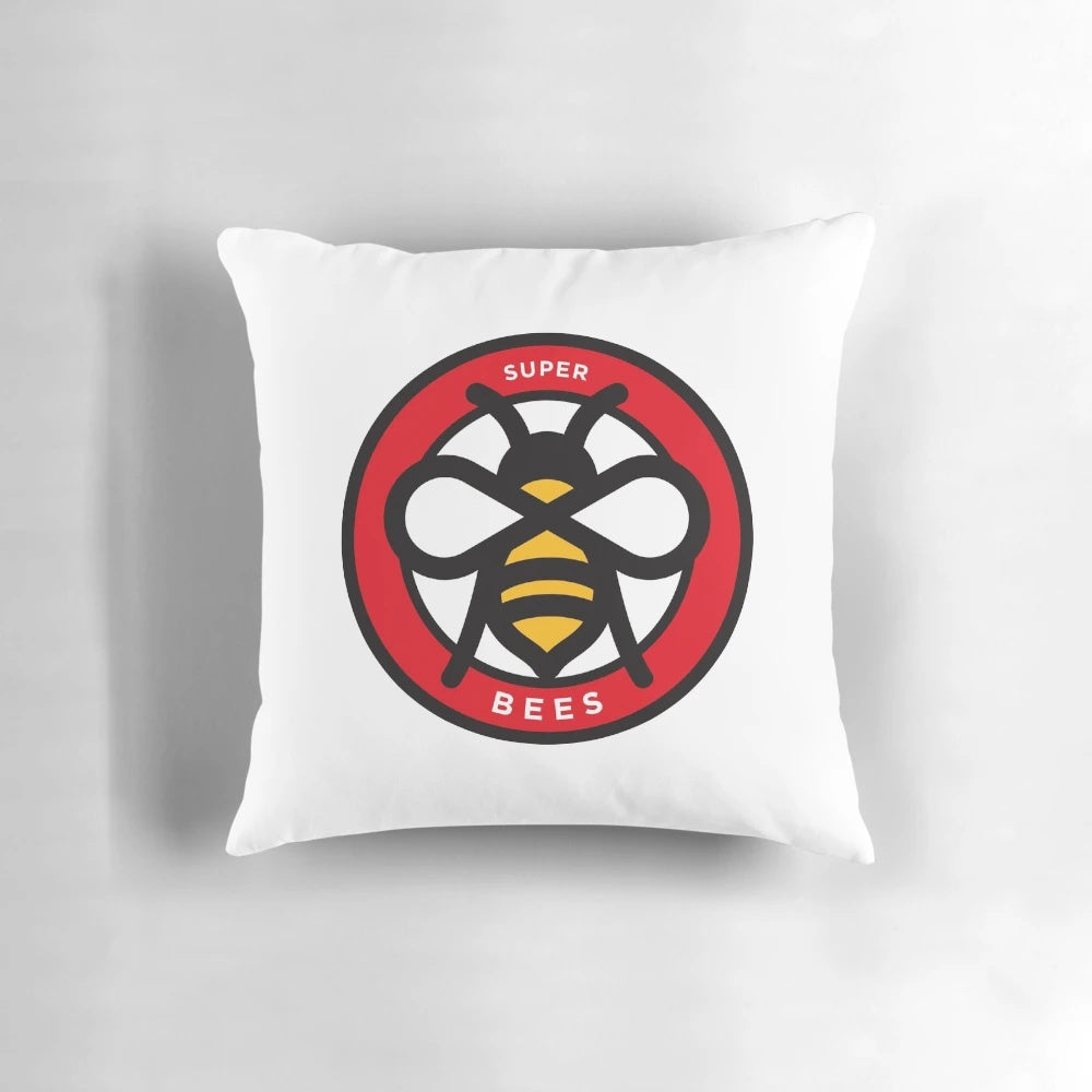 Brentford FC Pillow featuring the iconic Brentford Bees logo and colors