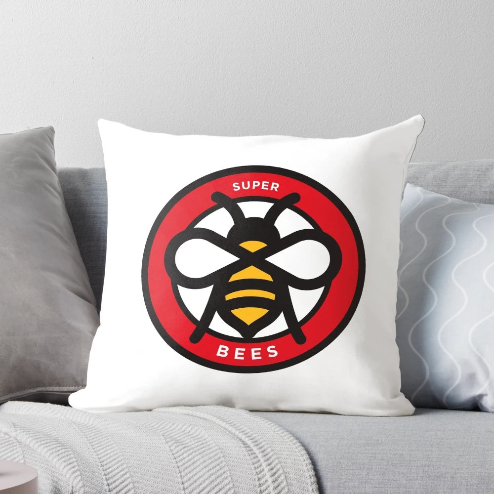 Brentford FC Pillow featuring the iconic Brentford Bees logo and colors