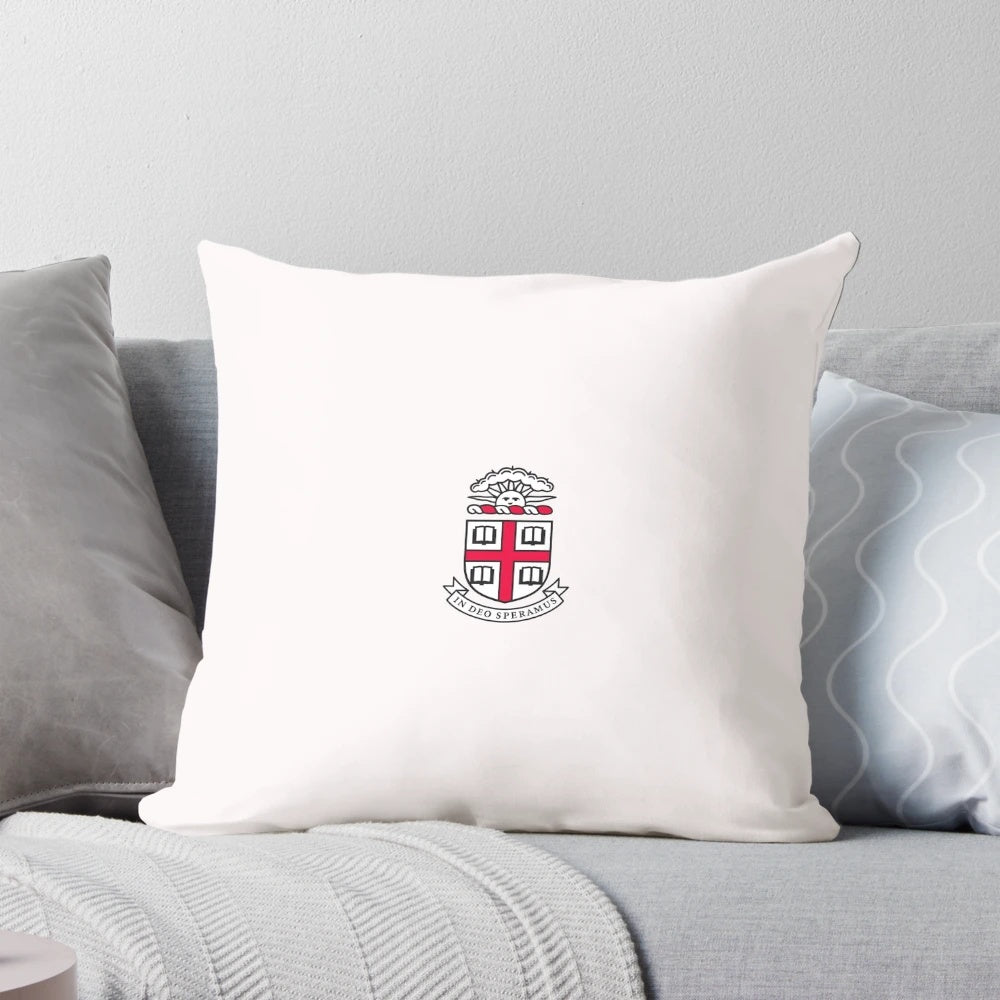 Brown University Bears logo printed on a soft, plush pillow