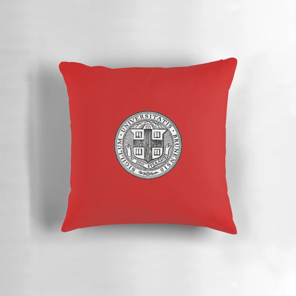 Brown University Bears logo on a plush, comfortable pillow