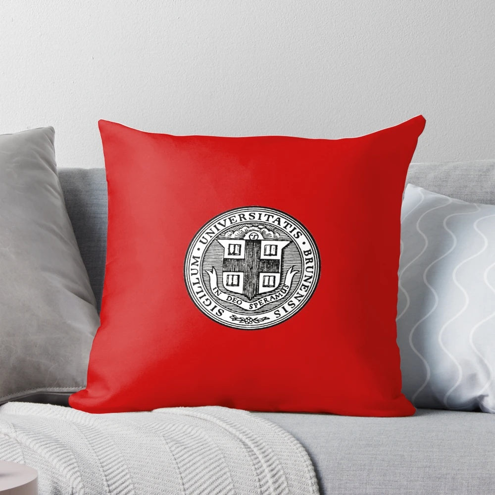 Brown University Bears logo on a plush, comfortable pillow