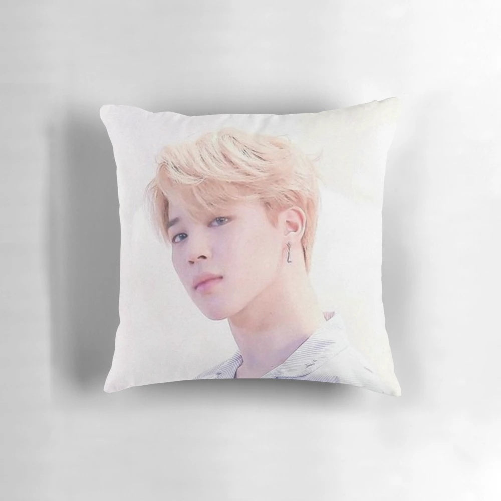 High-quality BTS Jimin pillow, featuring a vibrant and detailed image of the BTS member Jimin.