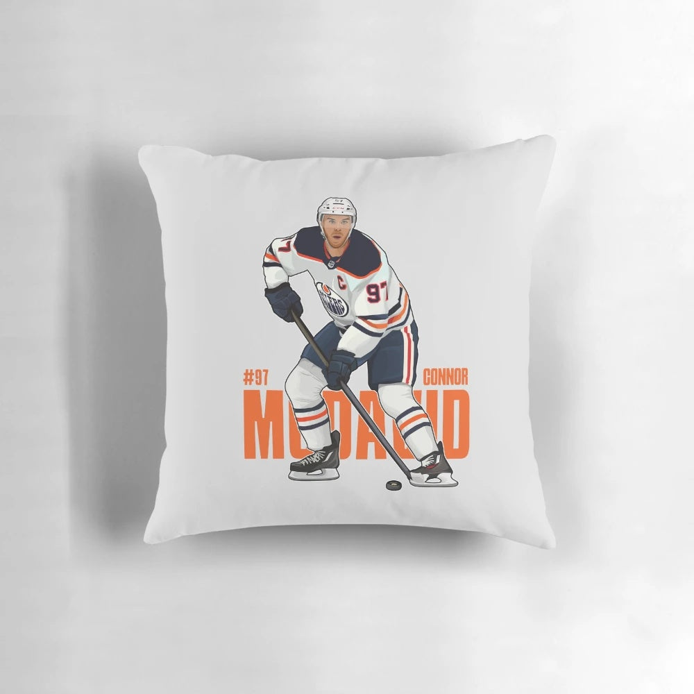 Connor McDavid hockey player pillow, soft and comfortable for home decor