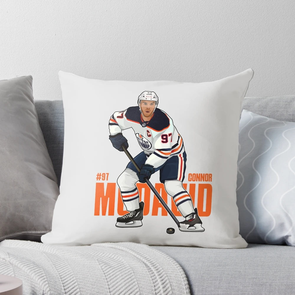Connor McDavid hockey player pillow, soft and comfortable for home decor