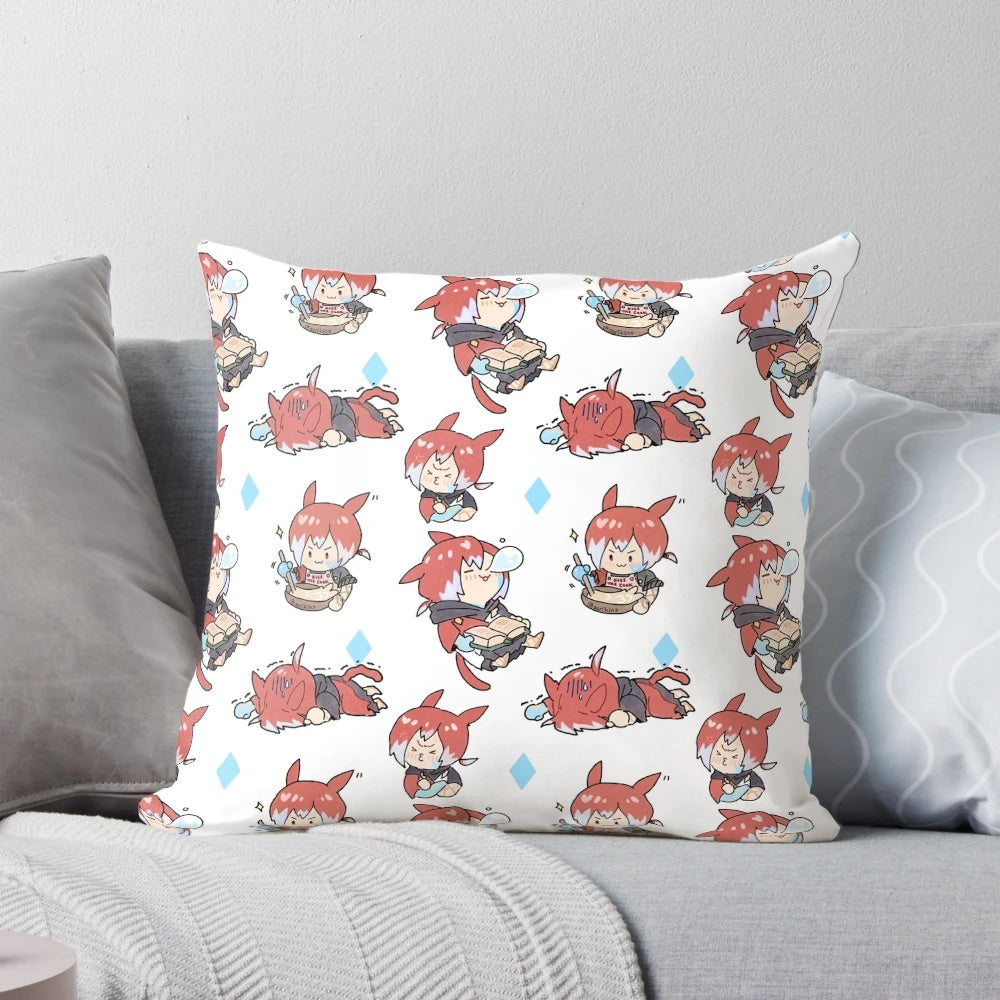 Soft, plush pillow featuring the adorable chibi design of the Crystal Exarch from the Final Fantasy XIV video game.