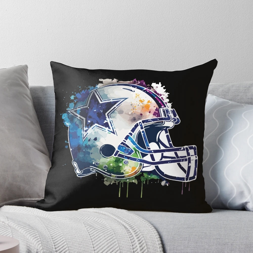 Dallas Cowboys football helmet-shaped decorative pillow for home decor