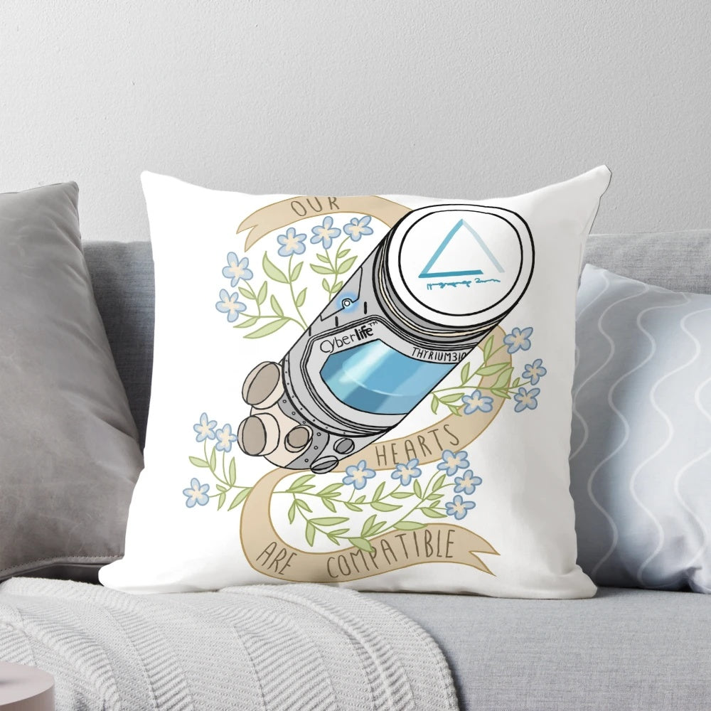 Detroit Become Human Markus and Simon Embrace Decorative Pillow