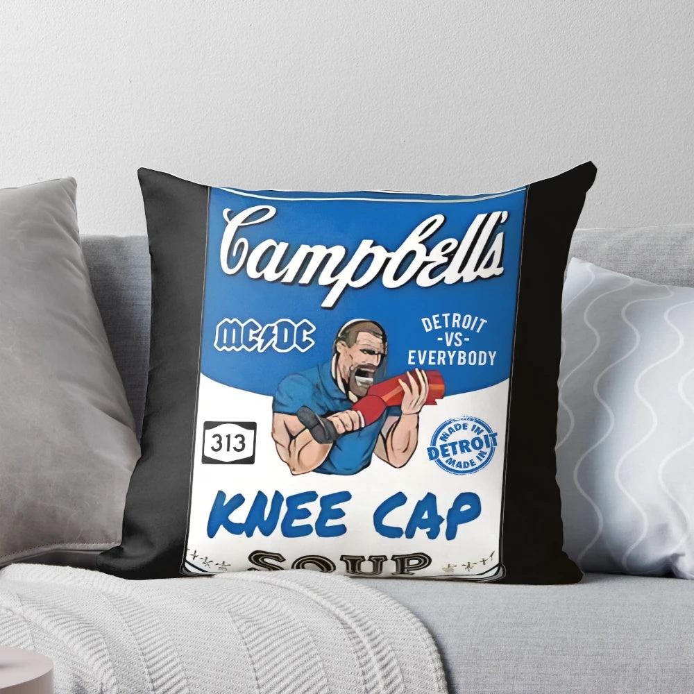 Detroit Lions Kneecap Soup Pillow, featuring the iconic Dan Campbell quote