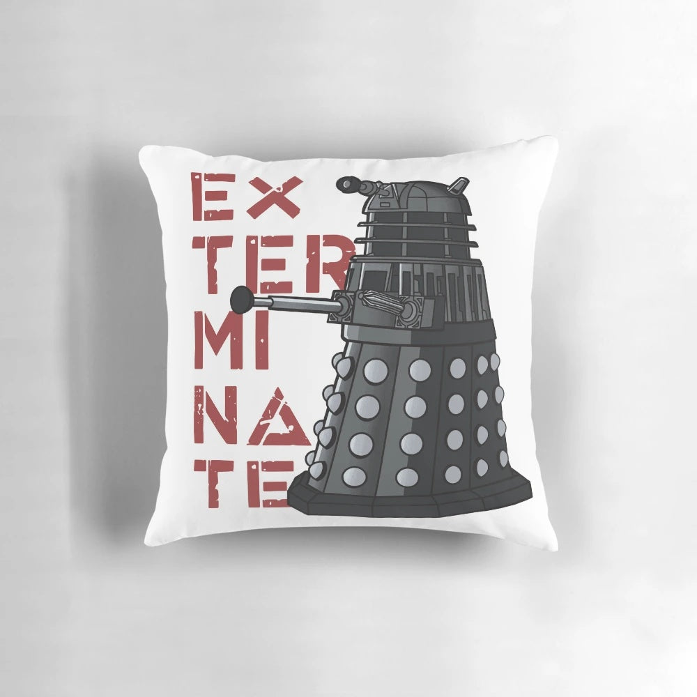 Plush Doctor Who Dalek Exterminate Pillow for Sci-Fi Fans