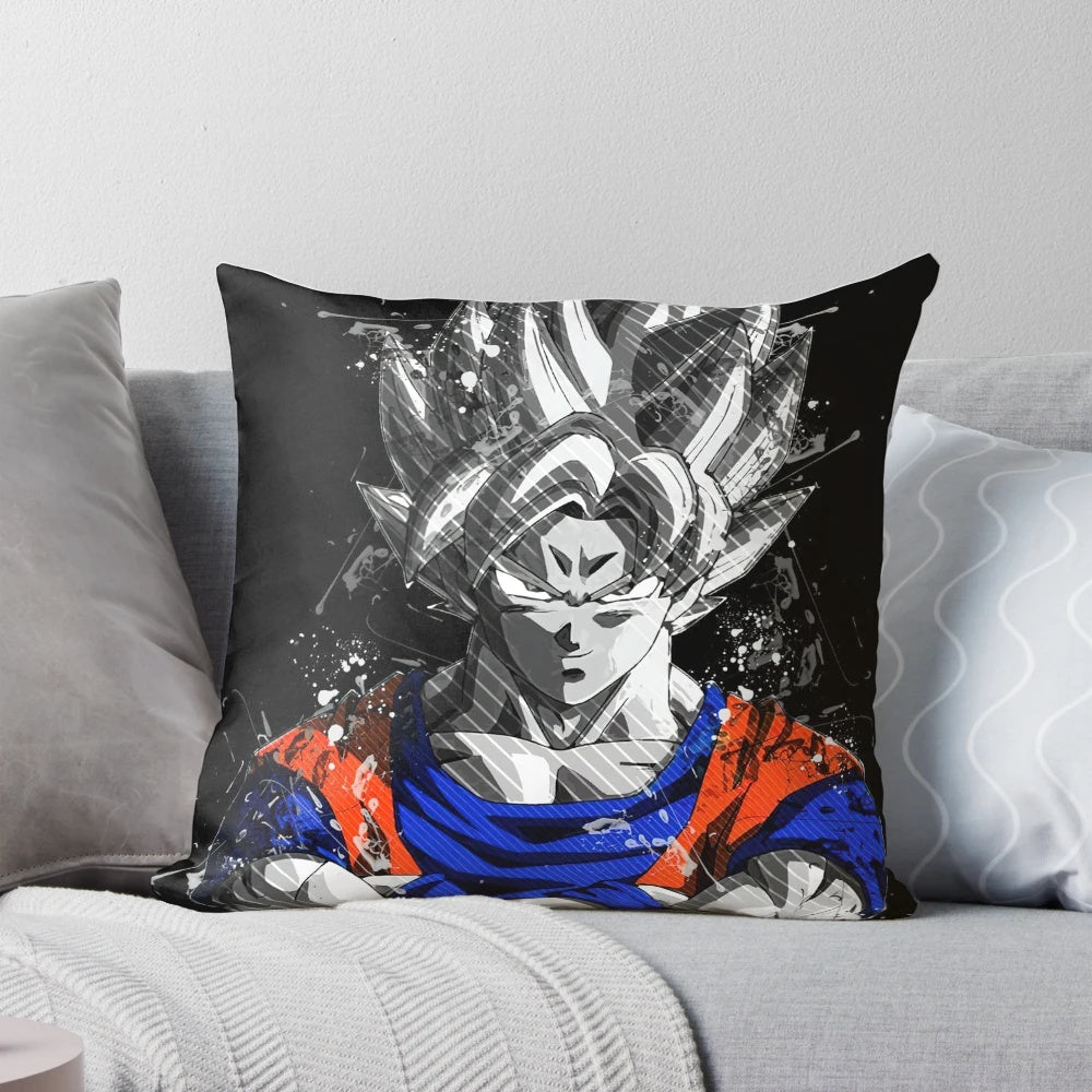 Dragon Ball Anime and Manga Pillow featuring Goku, Vegeta, and other iconic characters